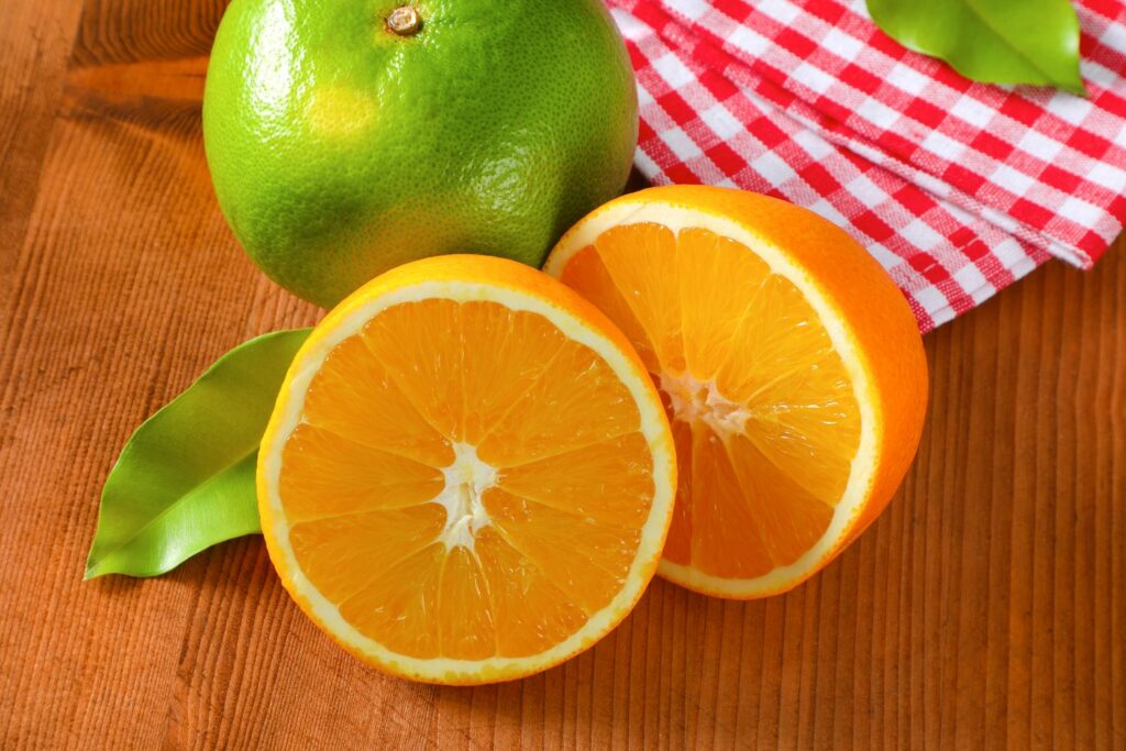 aufgeschnittene Jaffa-Orange