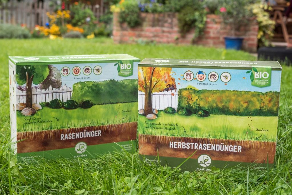 Plantura Bio-Rasendünger und Plantura Bio-Herbstrasendünger