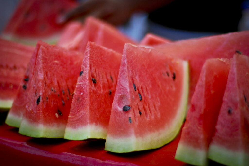 aufgeschnittene Wassermelone