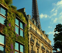 Vertikal Hausfassade Paris