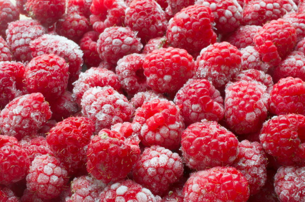 Gefrorenen Himbeeren