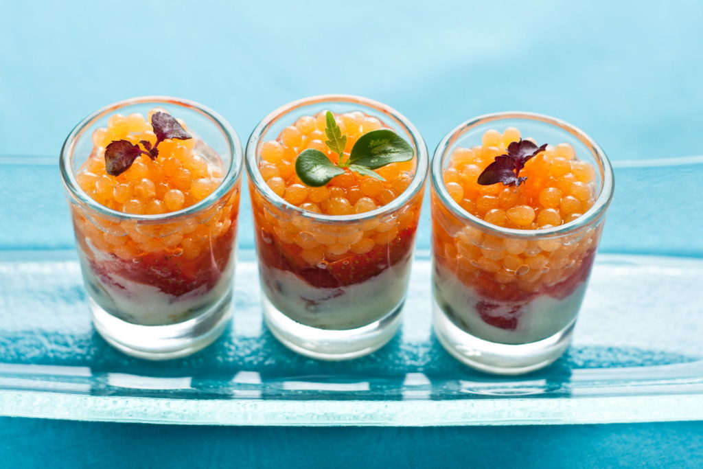 Limettenkaviar auf Desserts