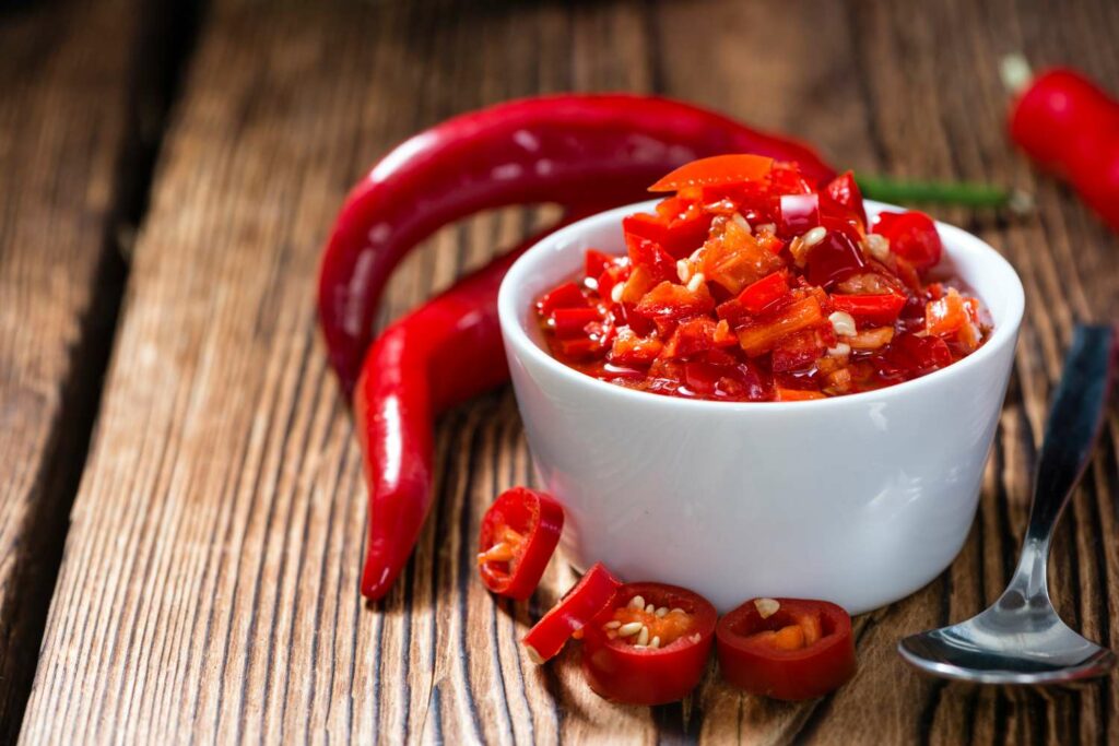 Eingekochte Chilis