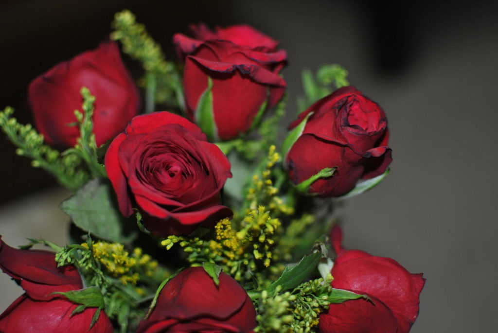 Roter Rosenstrauß