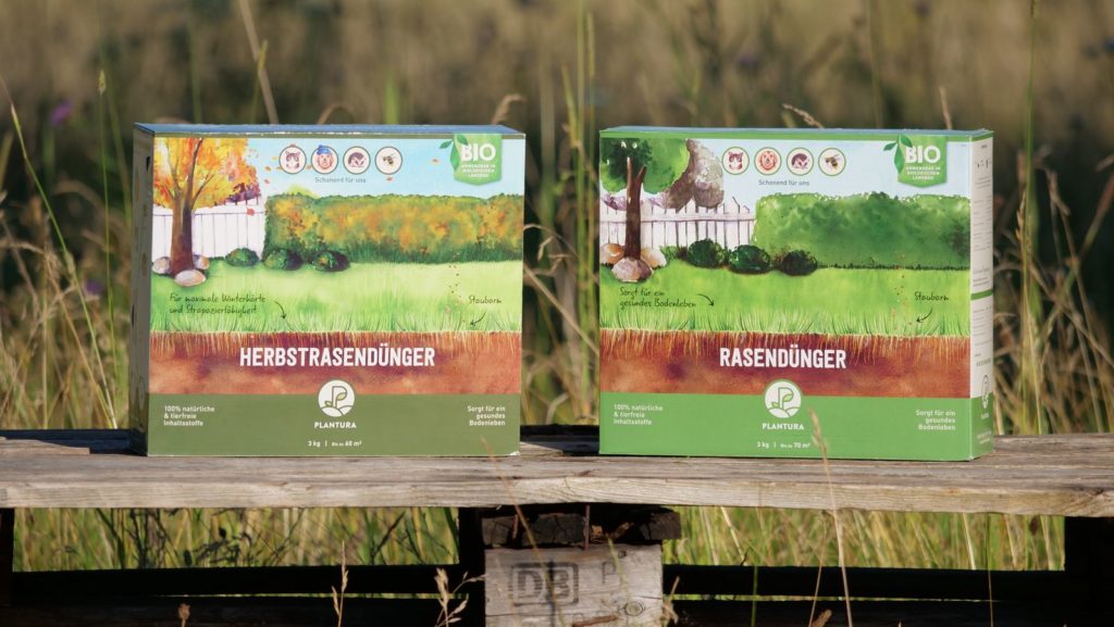 Unser Plantura Bio-Rasendünger und Bio-Herbstrasendünger