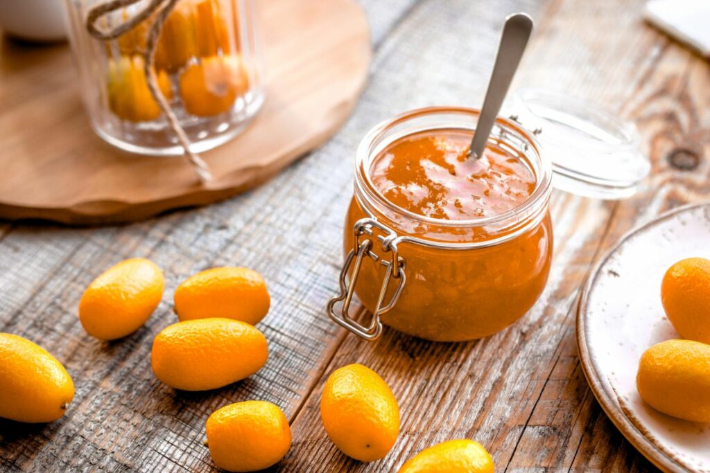 Kumquat-Marmelade im Glas