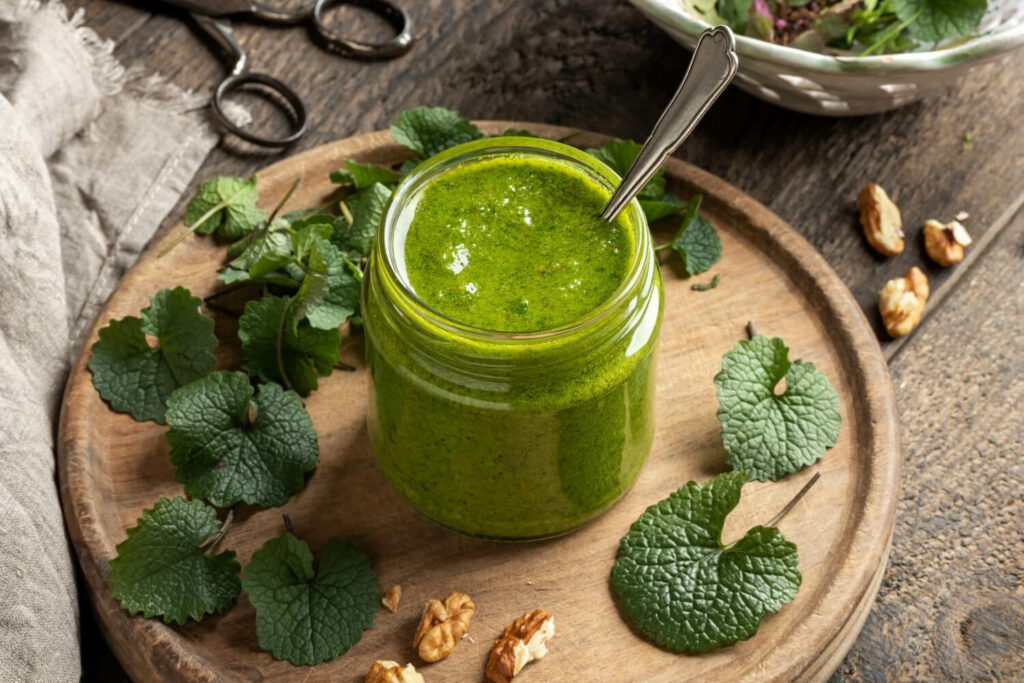 Pesto aus Knoblauchsrauke