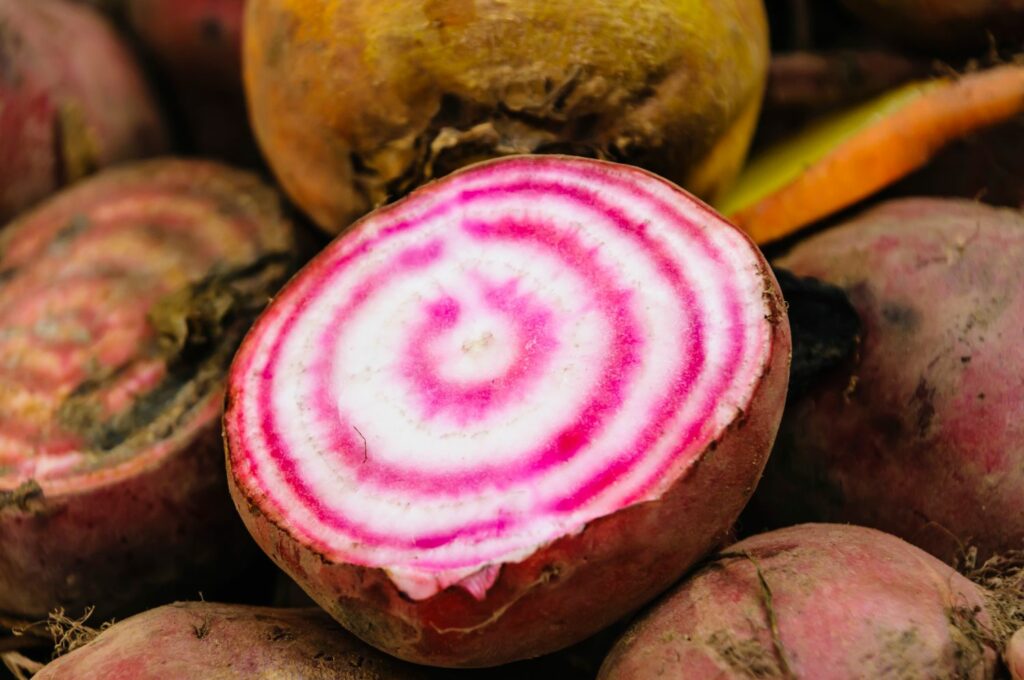 Aufgeschnittene Ringelbeete